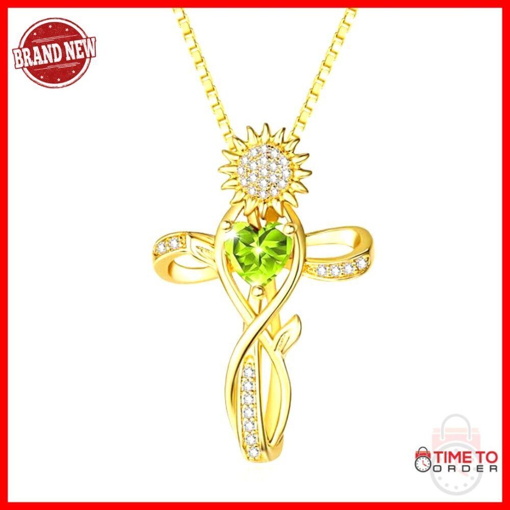 Gold Plated Cross Pendant Necklace Elegant Minimal Faith Jewelry Adjustable